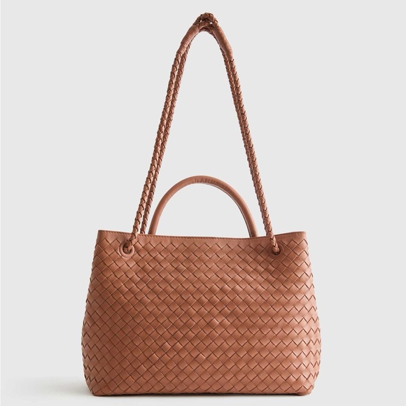 Quince Handbags - Quince Italian Leather Handwoven Satchel